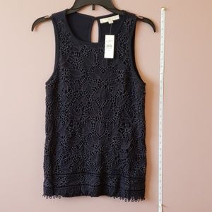 Navy size xs Loft lace tank with liner.